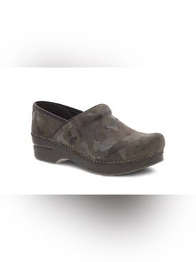 Dansko Camouflage Suede Clogs – Women’s Size 8 / EU 39